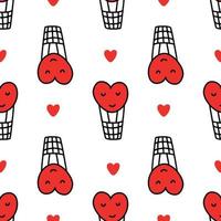 Seamless pattern with heart-shaped balloons. vector illustration