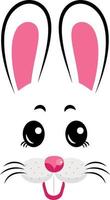 Rabbit face.Rabbit symbol of 2023 year.Vector illustration vector