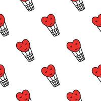 Seamless pattern with heart-shaped balloons. vector illustration