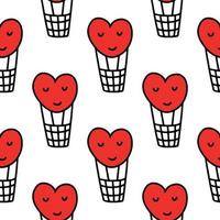 Seamless pattern with heart-shaped balloons. vector illustration