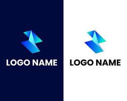 letter z and h modern business logo design template vector
