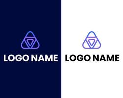 letter a and v mark modern business logo design template vector
