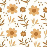 patrón transparente beige floral vintage vector