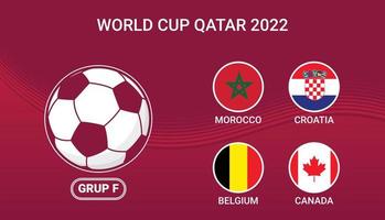 World football cup championship group stage F Background design vector