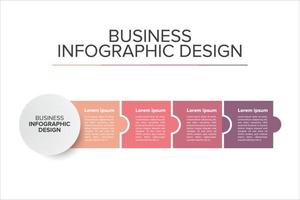 Modern Infographic element set business flat design presentation vector