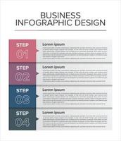 Business Infographic Design flat template background vector