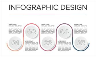 conjunto de elementos de idea de diseño infográfico de negocios piso elegante moderno vector