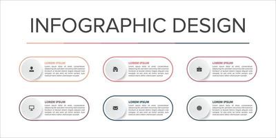 Modern Infographic design element business presentation flat color vector