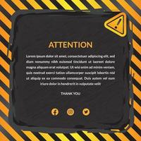 Attention Post Design Template vector