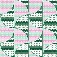 Hand drawn Tribal wave lines seamless pattern. Abstract zig zag mosaic tile ornament. vector