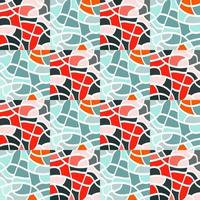 Creativef linear mosaic seamless pattern. Abstract line endless wallpaper. Vintage geometric tile ornament vector
