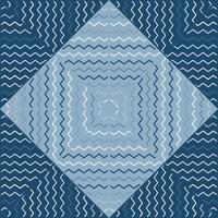 Hand drawn wavy seamless pattern. Abstract zig zag lines mosaic ornament vector