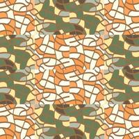 Creativef linear mosaic seamless pattern. Abstract line endless wallpaper. Vintage geometric tile ornament. vector
