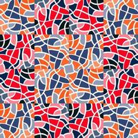 Creativef linear mosaic seamless pattern. Abstract line endless wallpaper. Vintage geometric tile ornament. vector