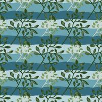 Hand drawn branches with leaves seamless pattern. Botanical sketch background. Decorative forest twig endless wallpaper. vector