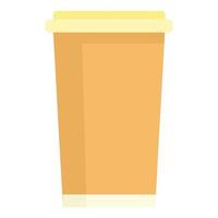 Coffee paper glass icon, flat style vector