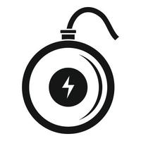 Turbo wireless charger icon, simple style vector