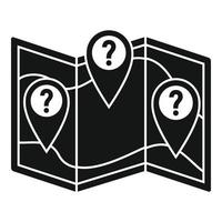 Question map disease icon, simple style vector