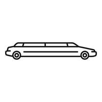 Modern limousine icon, outline style vector