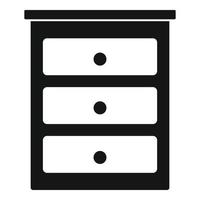 icono de muebles de archivo, estilo simple vector