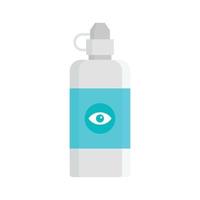 Eye clean lotion icon, flat style vector