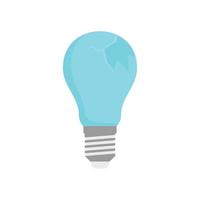 Broken bulb icon, flat style vector