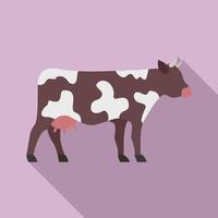 Cow icon, flat style vector