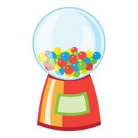 Bubble gum device icon, cartoon style vector