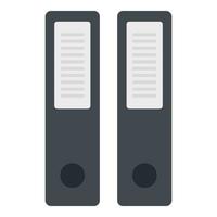 Plastic folder icon, flat style vector