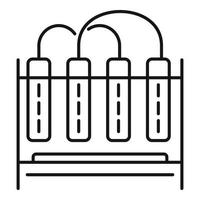 Mining farm desktop icon, outline style vector