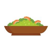 Cactus shrimp icon, flat style vector