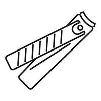 icono de herramienta de corte de uñas, estilo de contorno vector