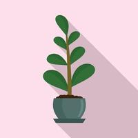 icono de planta de la selva, estilo plano vector