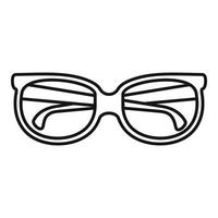 Eyeglasses icon, outline style vector