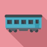 Passenger wagon icon, flat style vector