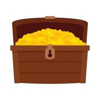 Dower chest icon, flat style vector