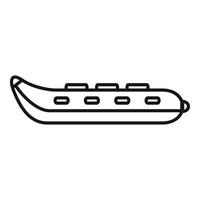 Water banana icon, outline style vector