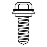 Furniture screw bolt icon, outline style vector