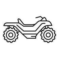 Extreme quad bike icon, outline style vector