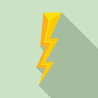 Strike lightning bolt icon, flat style vector