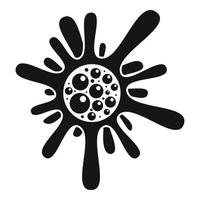 Flu bacteria icon, simple style vector