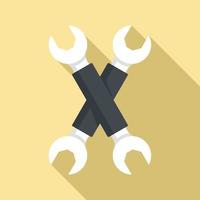 Crossed keys icon, flat style vector