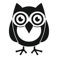 Smart owl icon, simple style vector