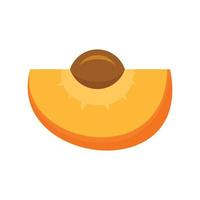 Tasty apricot icon, flat style vector