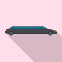 Vip limousine icon, flat style vector