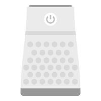 icono de altavoz inteligente gris, estilo plano vector