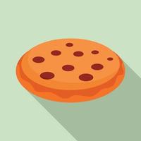 Cookie icon, flat style vector