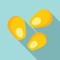 Corn seed icon, flat style vector