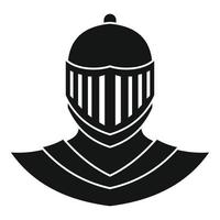 Knight helmet avatar icon, simple style vector