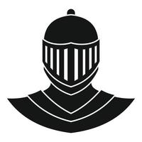 Knight helmet avatar icon, simple style vector